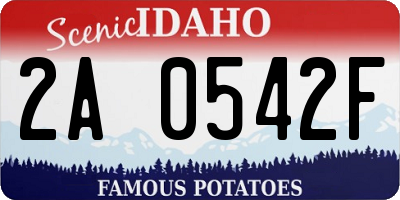 ID license plate 2A0542F