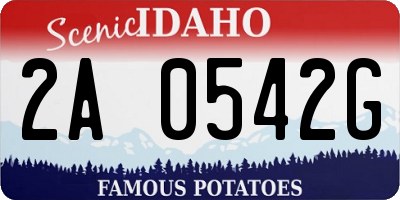 ID license plate 2A0542G