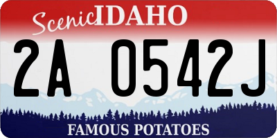 ID license plate 2A0542J