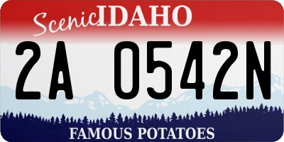 ID license plate 2A0542N