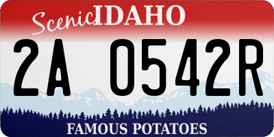 ID license plate 2A0542R