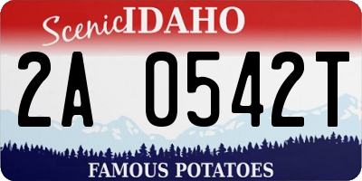 ID license plate 2A0542T