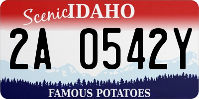 ID license plate 2A0542Y