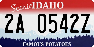 ID license plate 2A0542Z
