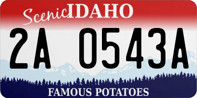 ID license plate 2A0543A