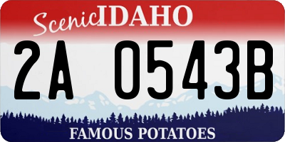 ID license plate 2A0543B