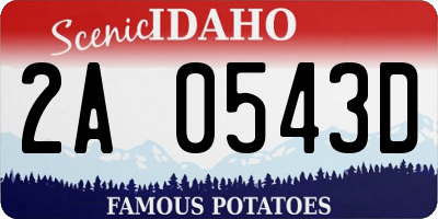 ID license plate 2A0543D