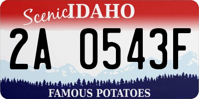 ID license plate 2A0543F