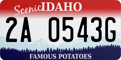 ID license plate 2A0543G
