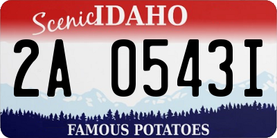 ID license plate 2A0543I