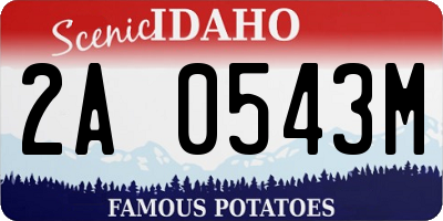 ID license plate 2A0543M