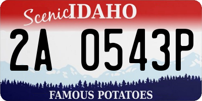 ID license plate 2A0543P