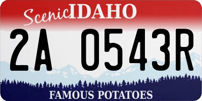 ID license plate 2A0543R