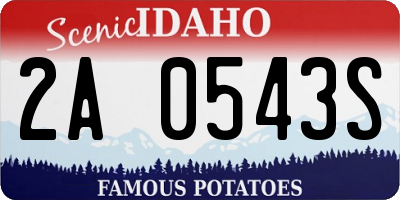 ID license plate 2A0543S