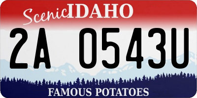 ID license plate 2A0543U