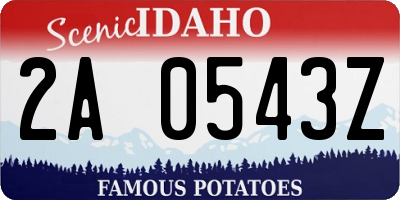ID license plate 2A0543Z