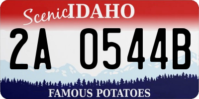 ID license plate 2A0544B