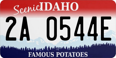 ID license plate 2A0544E