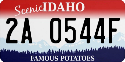 ID license plate 2A0544F