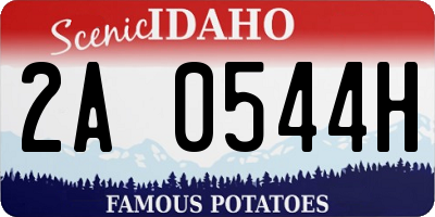 ID license plate 2A0544H