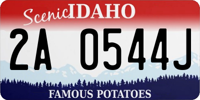 ID license plate 2A0544J