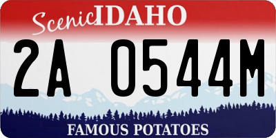 ID license plate 2A0544M