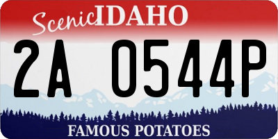 ID license plate 2A0544P