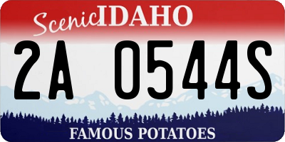 ID license plate 2A0544S