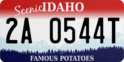 ID license plate 2A0544T