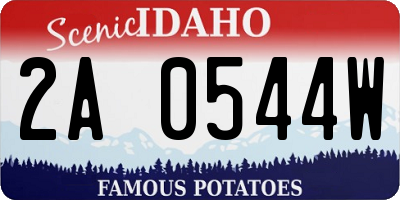 ID license plate 2A0544W