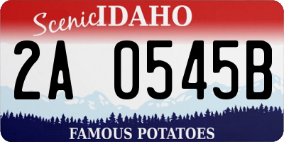 ID license plate 2A0545B