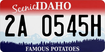 ID license plate 2A0545H