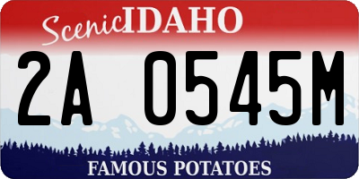 ID license plate 2A0545M