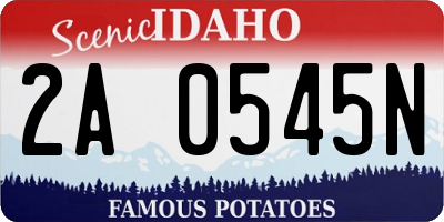 ID license plate 2A0545N