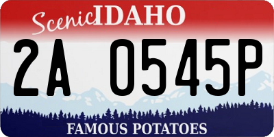 ID license plate 2A0545P
