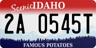 ID license plate 2A0545T