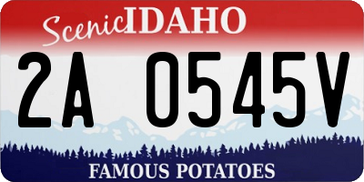ID license plate 2A0545V