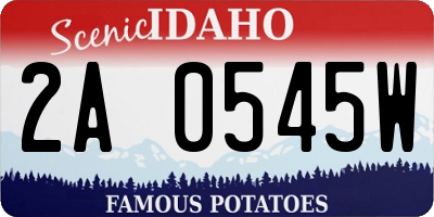 ID license plate 2A0545W