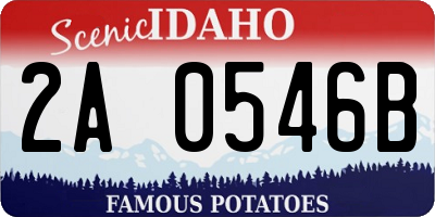 ID license plate 2A0546B