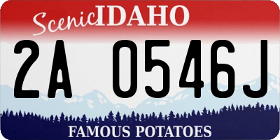 ID license plate 2A0546J