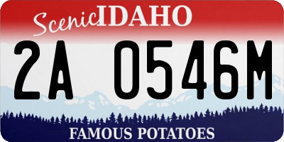 ID license plate 2A0546M