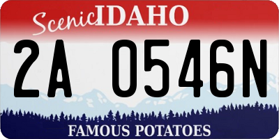 ID license plate 2A0546N