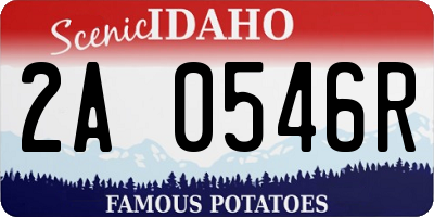 ID license plate 2A0546R