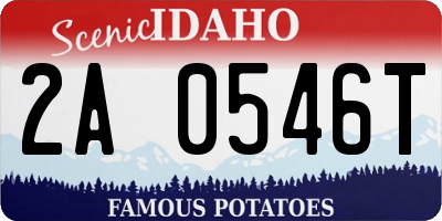 ID license plate 2A0546T