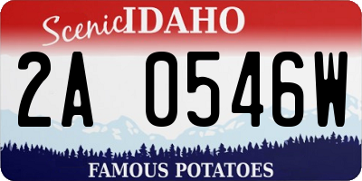 ID license plate 2A0546W