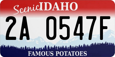 ID license plate 2A0547F