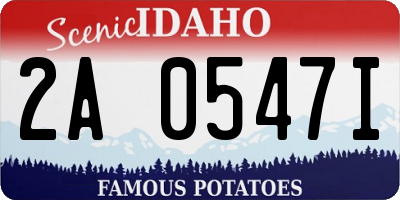 ID license plate 2A0547I