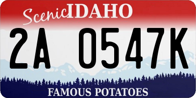 ID license plate 2A0547K
