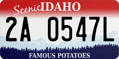 ID license plate 2A0547L
