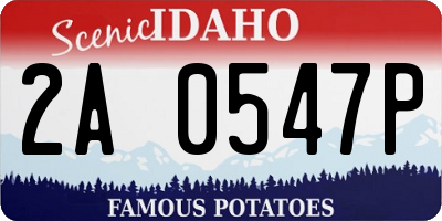 ID license plate 2A0547P
